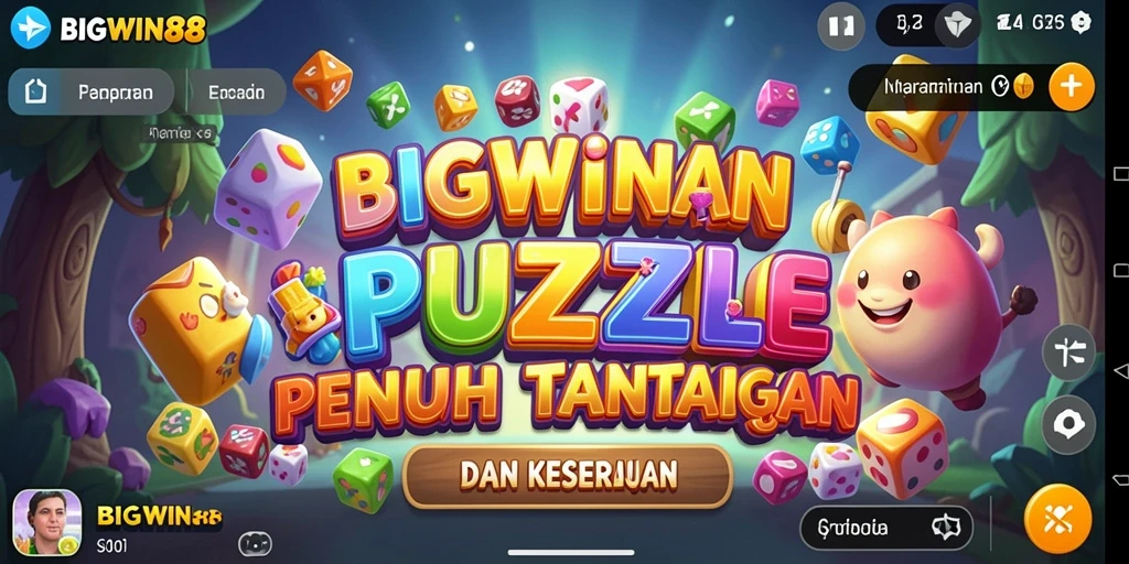 Screenshot gameplay BIGWIN88 menampilkan tantangan puzzle yang menarik.