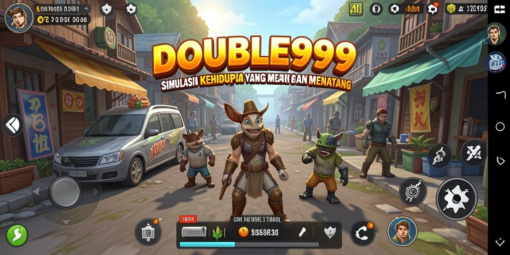 Tampilan gameplay DOUBLE999 dengan aksi simulasi yang mendetail.