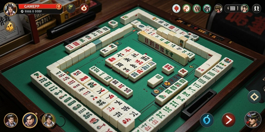 Tampilan gameplay Mahjong yang seru dan menarik di GAMERP.