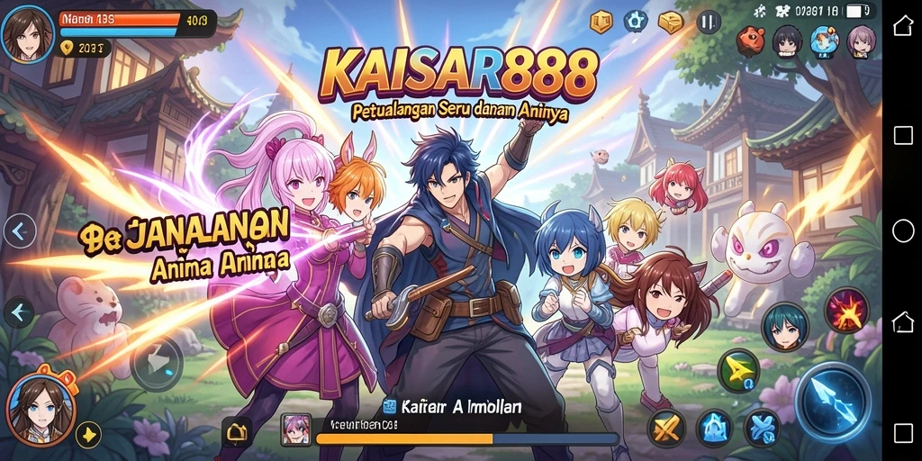Screenshot gameplay KAISAR888 menampilkan aksi seru dalam dunia Anime.