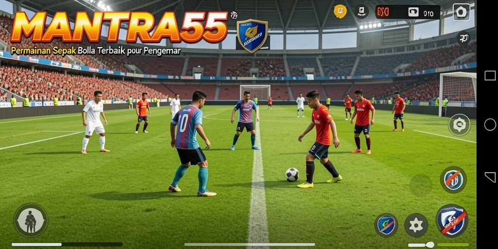 Tampilan gameplay mendebarkan dalam MANTRA55 yang menampilkan aksi di lapangan.