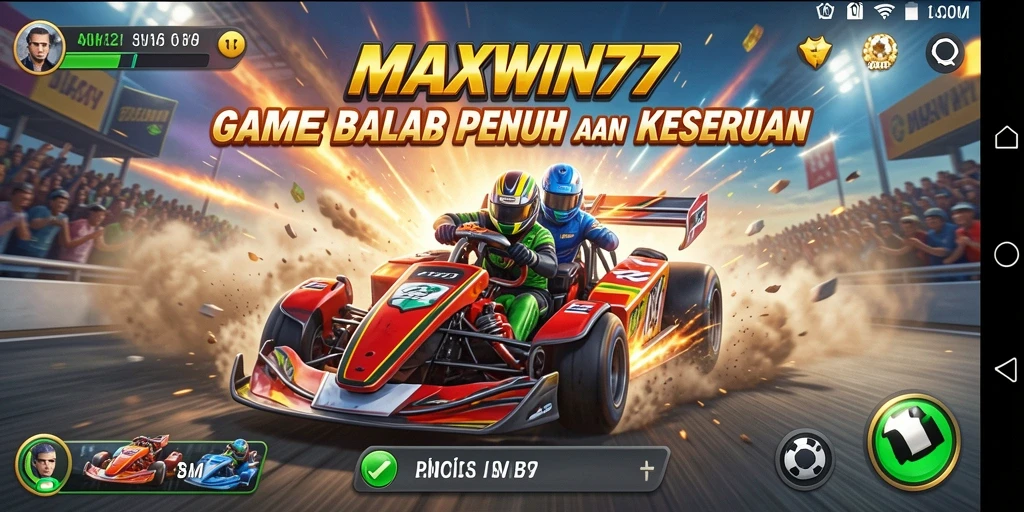 Tampilan gameplay balap dalam MAXWIN77 yang mendebarkan dan menantang.