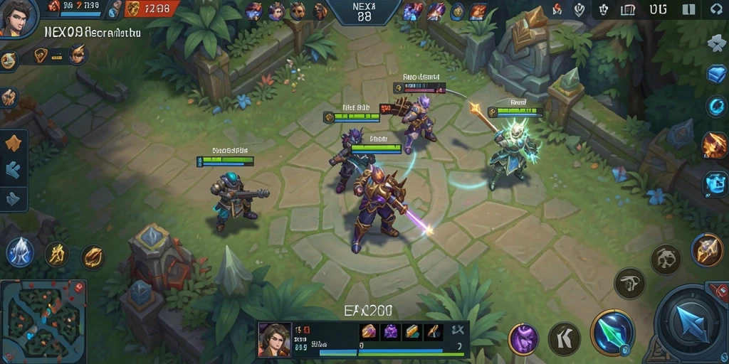 Screenshot gameplay NEX288 dengan aksi seru di medan perang.