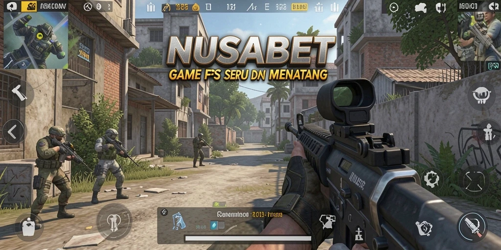 Tangkapan layar gameplay menarik dari NUSABET yang penuh aksi FPS.