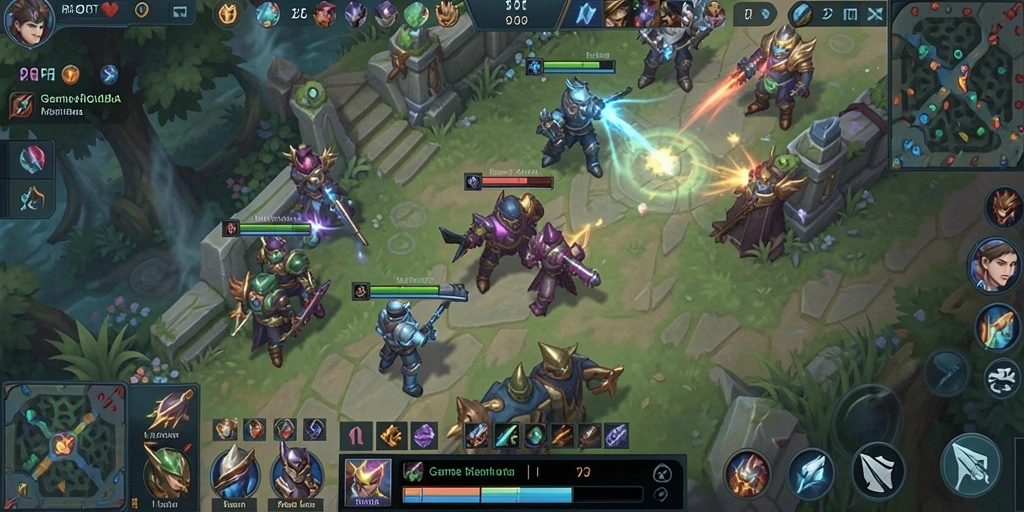 Tampilan seru gameplay RPLOOT dengan aksi tim yang intens.