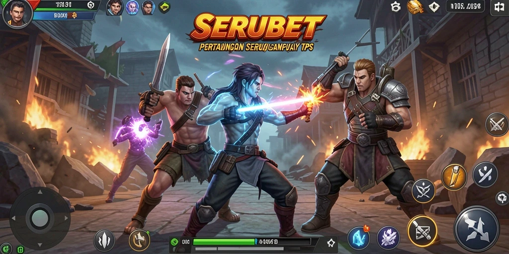 Tampilan menarik dari gameplay TPS dalam SERUBET yang penuh aksi.