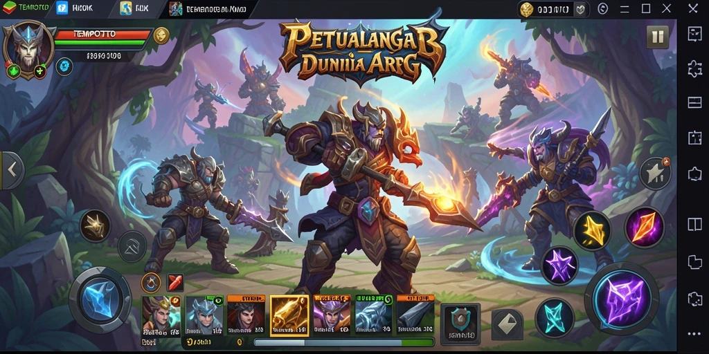 Tampilan gameplay TEMPOTOTO yang mendebarkan dan penuh aksi.