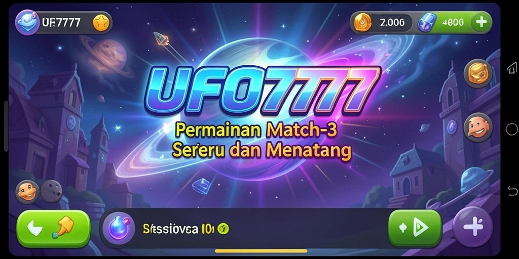 Gameplay seru dan menantang dalam UFO777 dengan elemen Match-3.