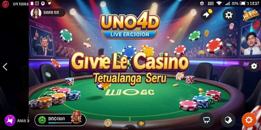 Gameplay seru di aplikasi Live Casino UNO4D dengan dealer langsung.