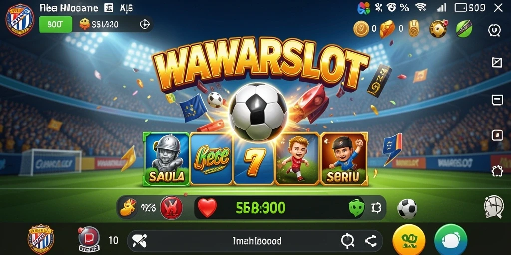 Tampilan permainan WAWARSLOT yang mendebarkan, penuh aksi sepak bola.