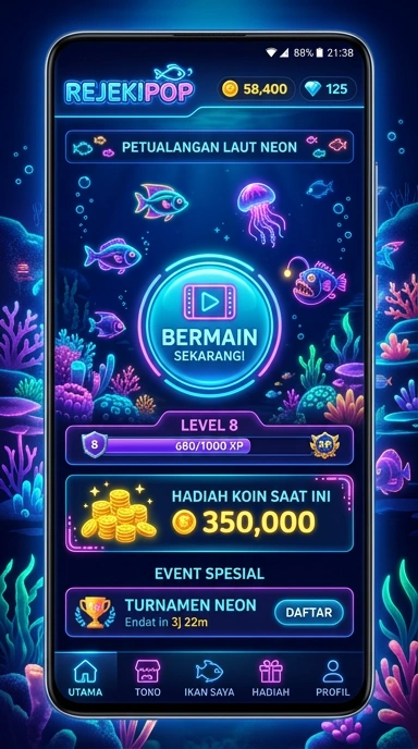 Tampilan antarmuka pengguna rejekipop yang intuitif.